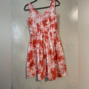 Calvin Klein dress size 4 pleated skater summer dress cotton boho